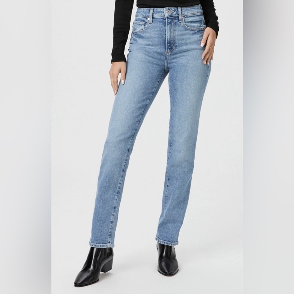 PAIGE Sold Out Stella High-Rise Straight Leg Jean in Light Wash (Leela) Size 29 - Picture 2 of 12